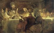 REMBRANDT Harmenszoon van Rijn The Conspiracy of the Batavians under Claudius Civilis oil on canvas